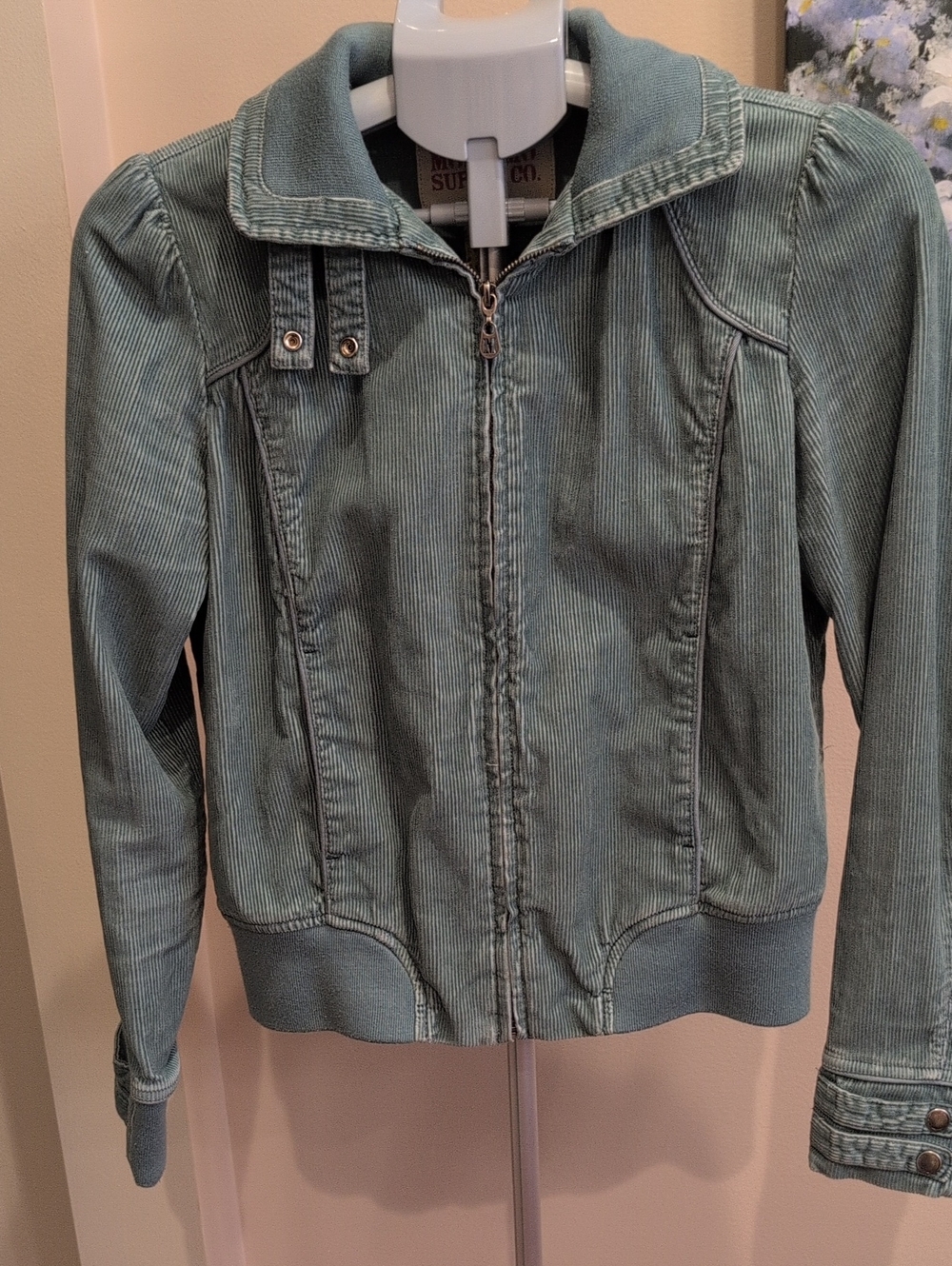 Mossimo Supply Women's Green Corduroy Zip Jacket